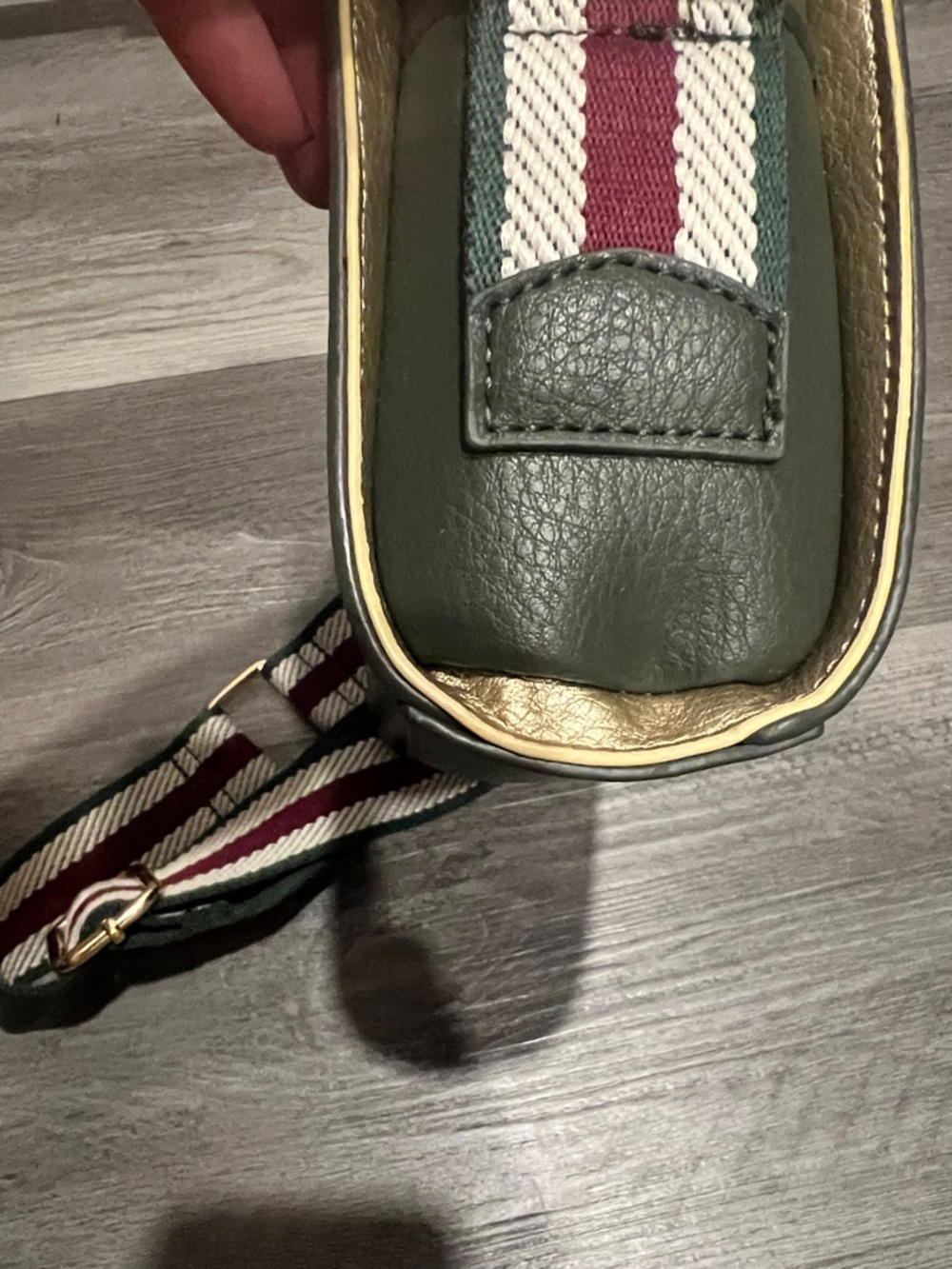 Joules Zia Vegan Leather Camera Bag - Khaki Green - Picture 15 of 16